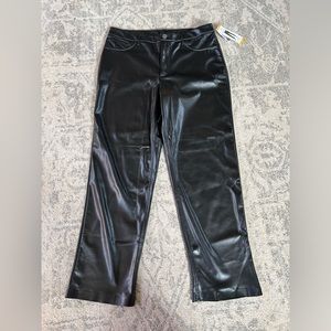 Faux leather pants